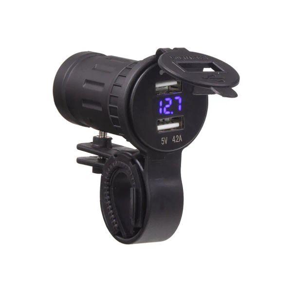 Nabíjačka USB STU 34705 s voltmetrom na motocykel