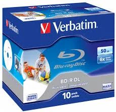 Blu-ray disk Verbatim BD-R 50 GB 10 ks
