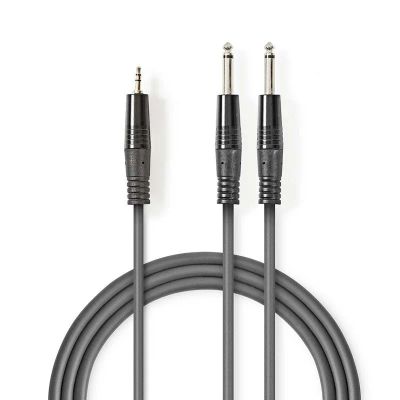 Kábel Jack 3,5mm konektor/2x Jack 6,35mm konektor 3m NEDIS COTH23200GY30