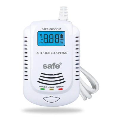 Detektor plynu SAFE 808COM oxid uhoľnatý