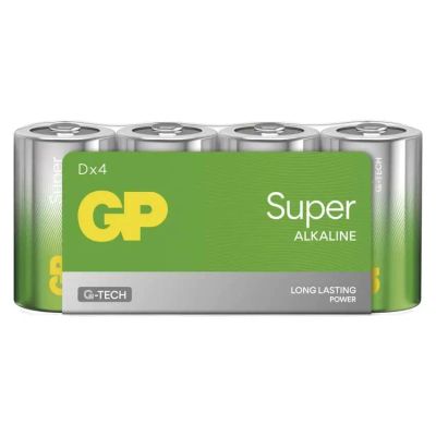 Batéria D (R20) alkalická GP Super 4ks / shrink