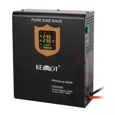 Zdroj záložný KEMOT PROsinus-500 12V 230V 500VA 300W Black nástenný