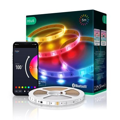 Smart LED pásik 24V 30LED/m IP44 12W RGB NOUS F6 5m Bluetooth Tuya