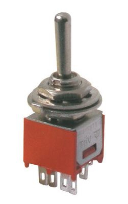 Prepínač páčkový 3pol./6pin ON-OFF-ON mini