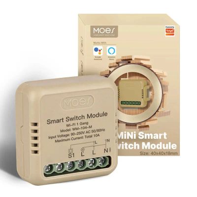 Smart ovládač osvetlenia MOES Switch Module MS-104B-M WiFi Tuya