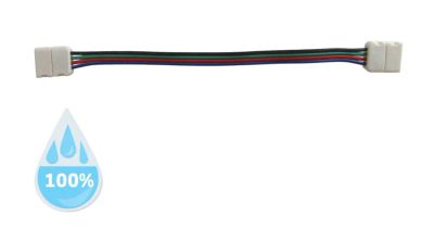 Spojka nespájkovaná pre RGB LED pásik 5050 30,60LED/m 10mm s vodičom, vodeodolný IP68