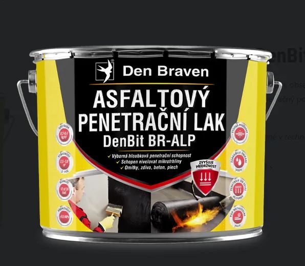 Asfaltový penetračný lak DEN BRAVEN DenBit BR-ALP 9 kg