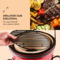 10029124 Klarstein Princesize, červený, keramický kamado gril, 11", údenie, barbecue, pomalé pečeni