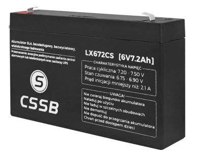 Akumulátor bezúdržbový SLA 6V 7,2Ah