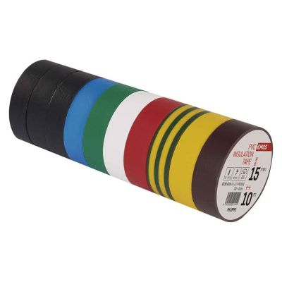 Páska izolačná PVC 15mm/10m mix farieb EMOS 10ks