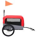 vidaXL Vozík pre domáce zvieratá na bicykel/beh 2-v-1, červeno sivý