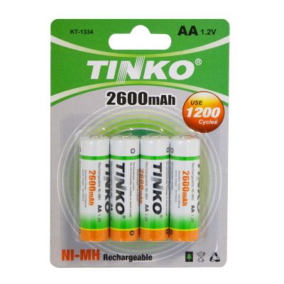 Batéria AA (R6) nabíjacia 1,2V/2600mAh TINKO NiMH  4ks