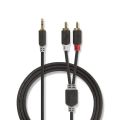 Kábel Jack 3,5mm stereo/2x Cinch 2m NEDIS CABW22200AT20