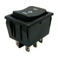 Prepínač kolískový 3pol./6pin (ON)-OFF-(ON) 250V/15A čierny
