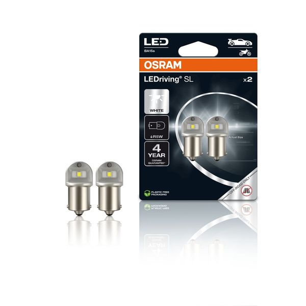 Autožiarovka LED 12V R5W BA15s OSRAM studená biela 2ks