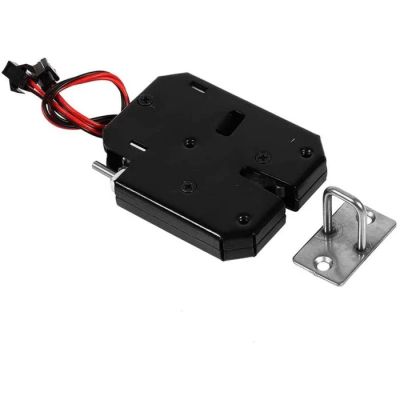 Elektrický zámok XG-07C 12VDC 1,8A čierny s ovládacím kontaktom