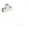 vidaXL Trámové spojky 4 ks v tvare T 101x101 mm pozinkovaný kov