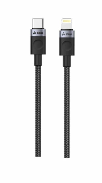 Kábel iPEAX 90010102 USB-C/Lightning 1m Black