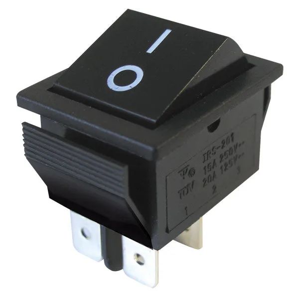 Prepínač kolískový   2pol./4pin  ON-OFF 250V/15A čierny