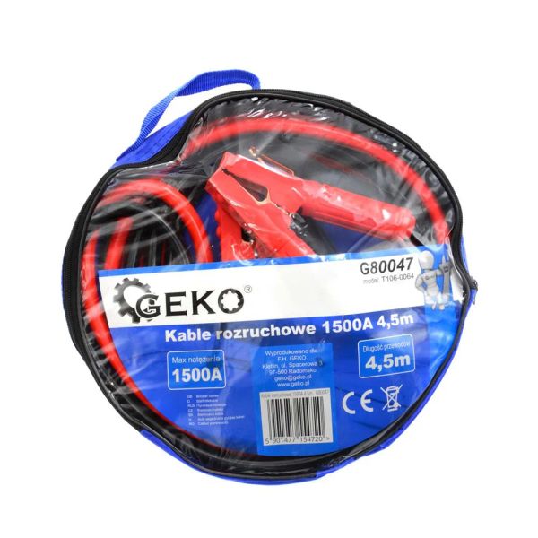 Káble štartovacie 1500A 4,5m GEKO G80047
