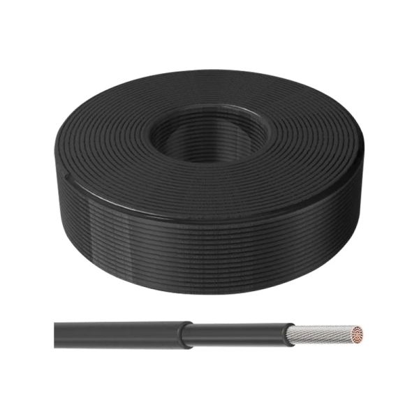 Solárny kábel 6mm2, čierny, 100m