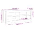 vidaXL Skrinka na topánky 110x38x45,5 cm masívna borovica