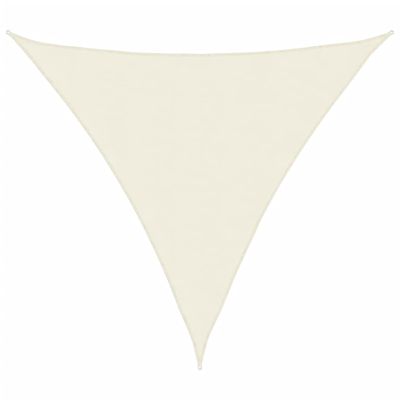 vidaXL Tieniaca plachta, oxford, trojuholníková 5x5x5 m, krémová