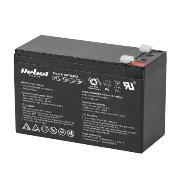 Batéria olovená 12V 7.0Ah REBEL BAT0402