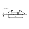 Rámček do podhľadov KANLUX 25995 CTC-5514-B Vidi Black