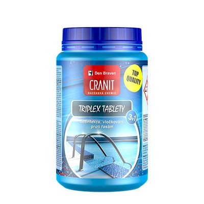 Multifunkčné tablety na chlórovú dezinfekciu bazénovej vody CRANIT Triplex 3v1 1kg