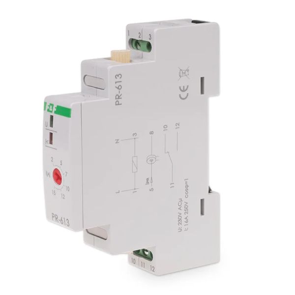 Relé prioritné prúdové F&F PR-613 1xNO+1xNC, 230V, 16A, na DIN lištu
