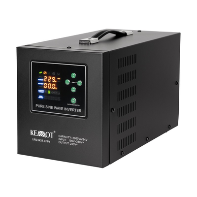 Zdroj záložný KEMOT PROsinus-2600/24-LFP4 24V 230V 2600VA 1800W Black URZ3429-LFP4