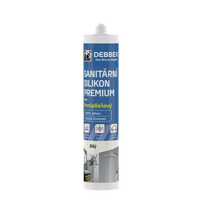 Silikón sanitárny DEBBEX PREMIUM biely 280ml