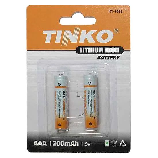 Lítiové batérie AAA R03 1,5V/1200mAh TINKO 2ks