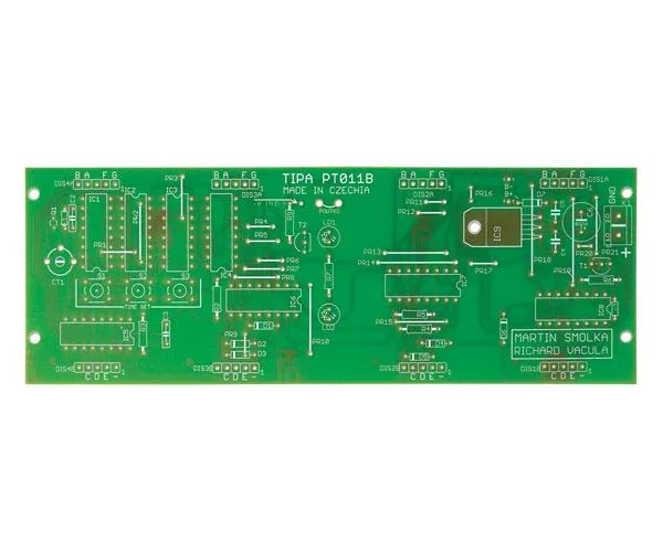 Plošný spoj TIPA PT011B CMOS digitálne hodiny s voliteľnými LED displejmi
