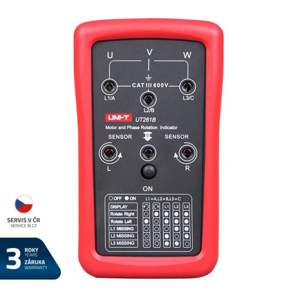 Tester rotácie fáz a indikátor otáčok motora UNI-T UT261B