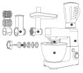 Kuchynský robot G21 Promesso Aluminium