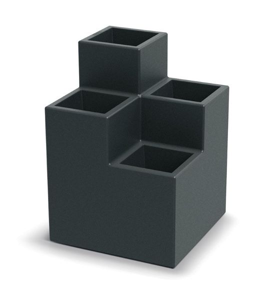 Kvetináč CUBLA STEPA QUATRO tmavosivý 58cm