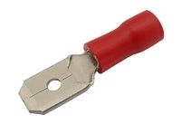 Faston konektor 6,3mm, vodič 0,5-1,5mm červený