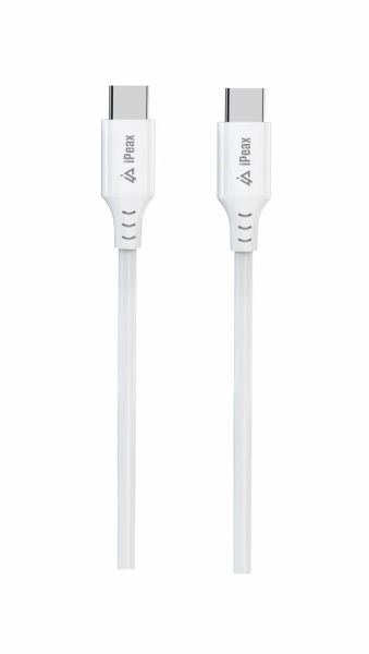Kábel iPEAX 90010110 USB-C/USB-C 1 m biely