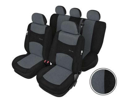 Autopoťahy SIXTOL SPORT LINE + šedočierne