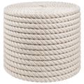 vidaXL Jutové lano 10 mm Biela 100% Tossa juta
