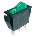 Prepínač kolískový    2pol./3pin  ON-OFF 250V/15A svetlozelený