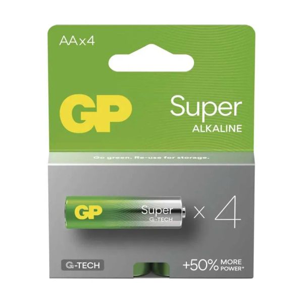 Batérie AA (R6) alkalická GP Super 4ks