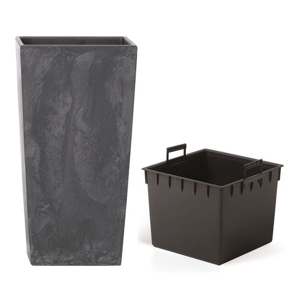 Kvetináč URBI SQUARE BETON EFFECT antracit 29,5cm