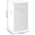 vidaXL Profesionálny pasívny hifi reproduktor 150 W čierny 37x37x64cm