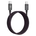 Kábel Forever Vibe USB-C - USB-C 1,0 m 60W tmavosivý