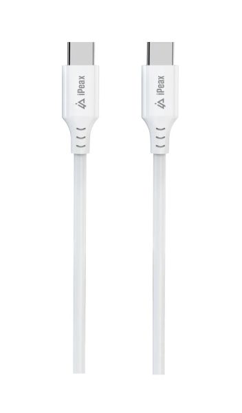 Kábel iPEAX 90010114 USB-C/USB-C 1,5 m biely