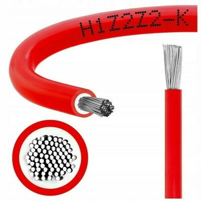 Solárny kábel 10mm2, 1500V, červený, 500m