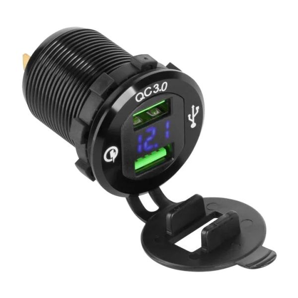 USB nabíjačka Peiying PY-CHR0004 s QC a meračom napätia
